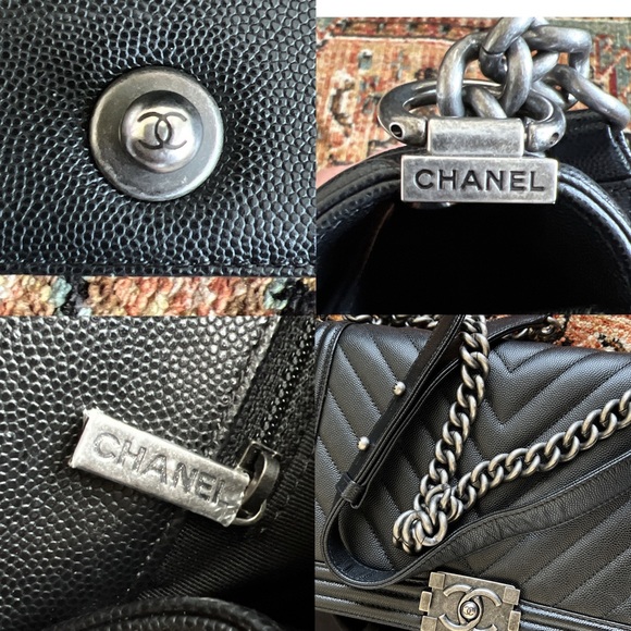 SOLD**Chanel Boy Chevron New Medium Caviar Flap Bag - Picture 10 of 11